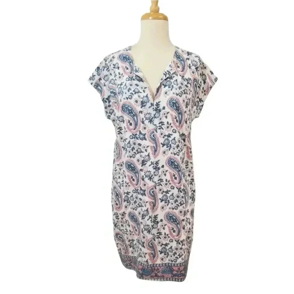 {Madewell} Silk Tunic Dress In Flora Paisley - Picture 3 of 13